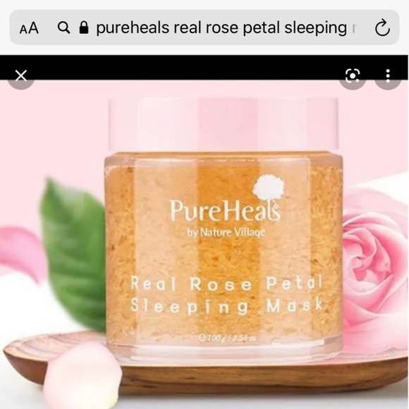 PureHeals Skincare Nwt Pureheals Real Rose Petal Sleeping Mask